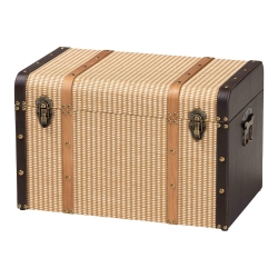 Baxton Studio Manton Storage Trunk - Decorative Storage Chest with Hinged Top and Woven Exterior for Living Room or Bedroom